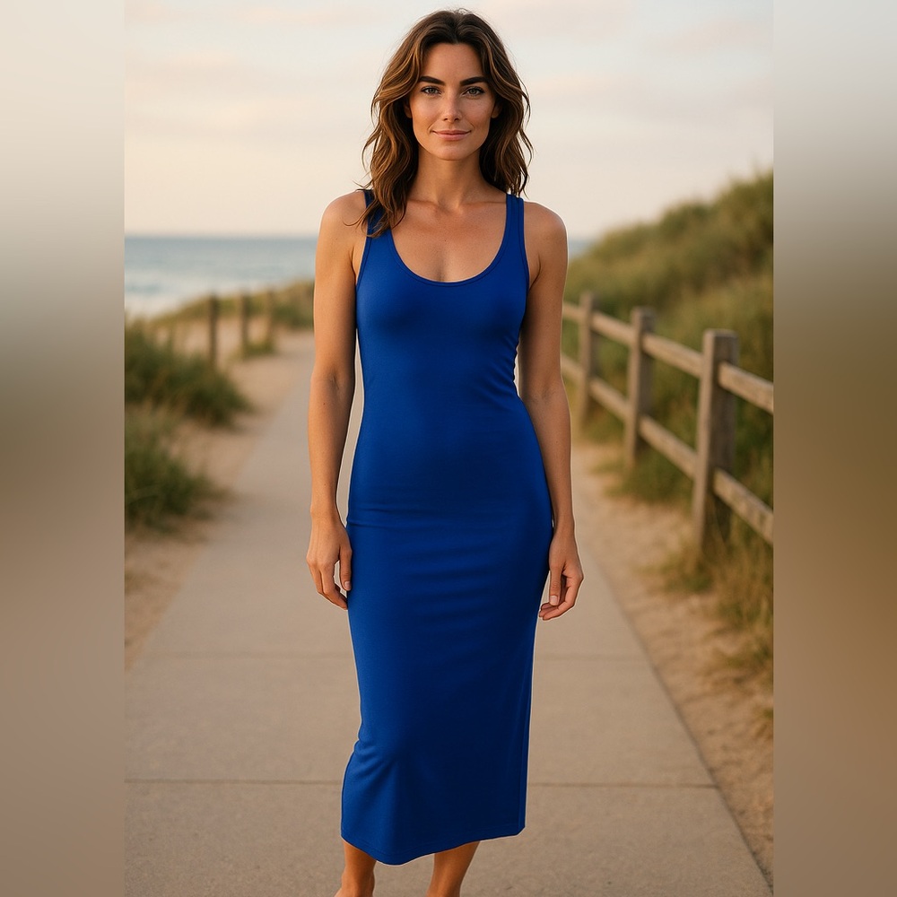 Chic Royal Blue Sleeveless‎ Maxi Dress